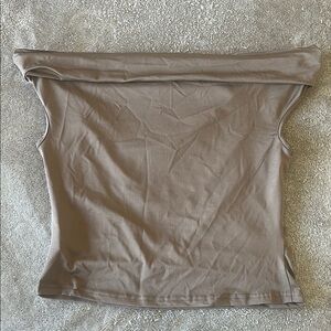 Elegant Tan Off-Shoulder Women's Top